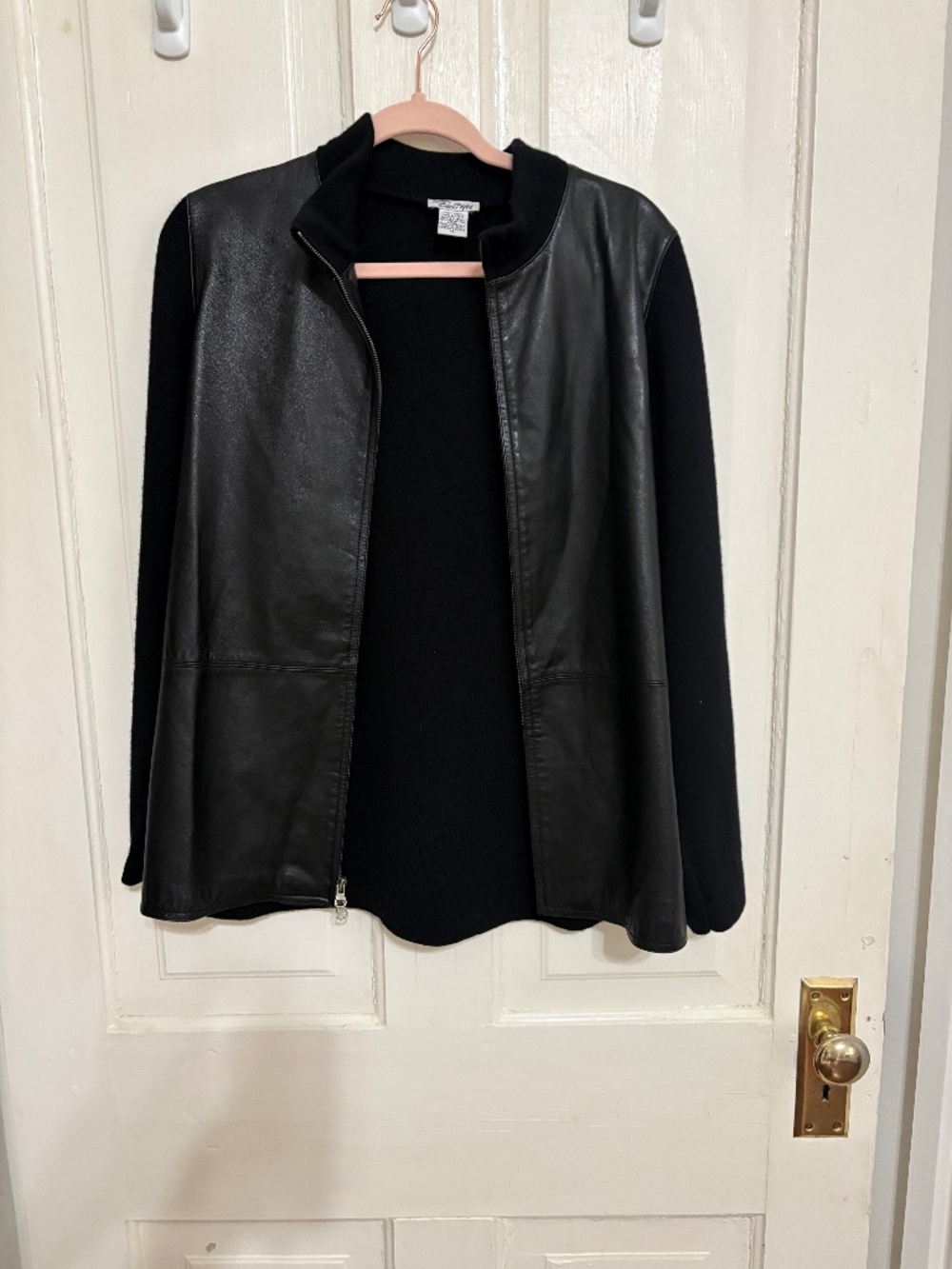 Birch hill leather and merino wool jacket size XL